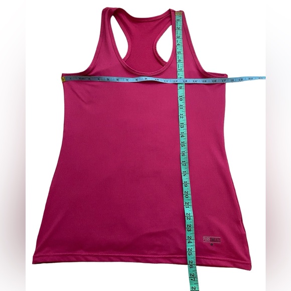 Pure Sweat Women’s Racerback Workout Gym Top. Fuchsia - Picture 7 of 9